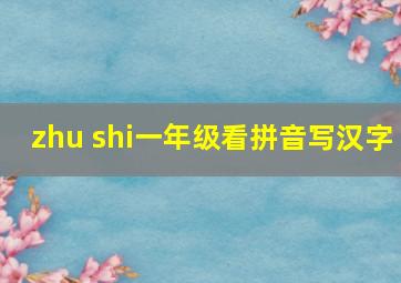 zhu shi一年级看拼音写汉字